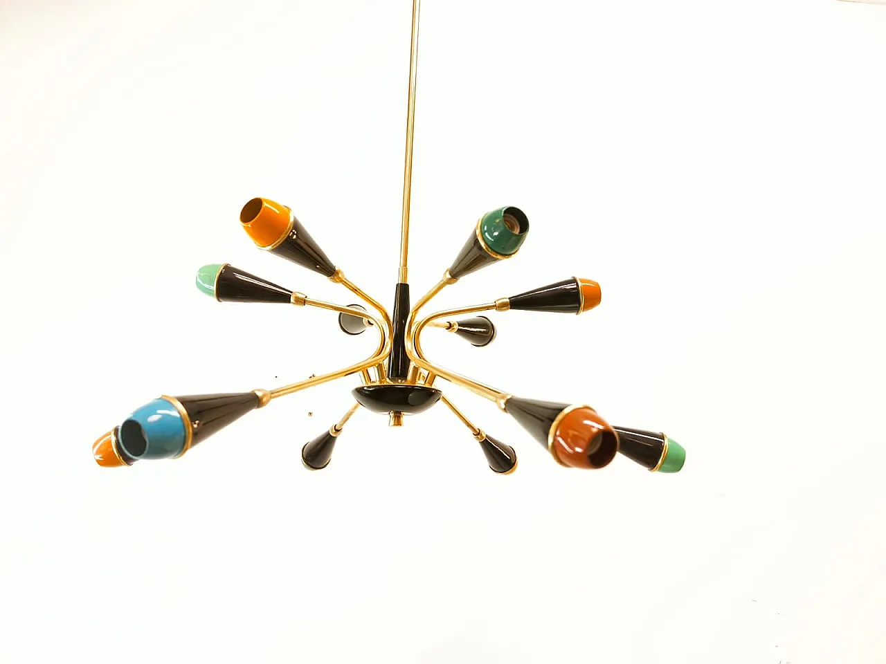Mid-Century Sputnik 12-light chandelier, anni '50 8