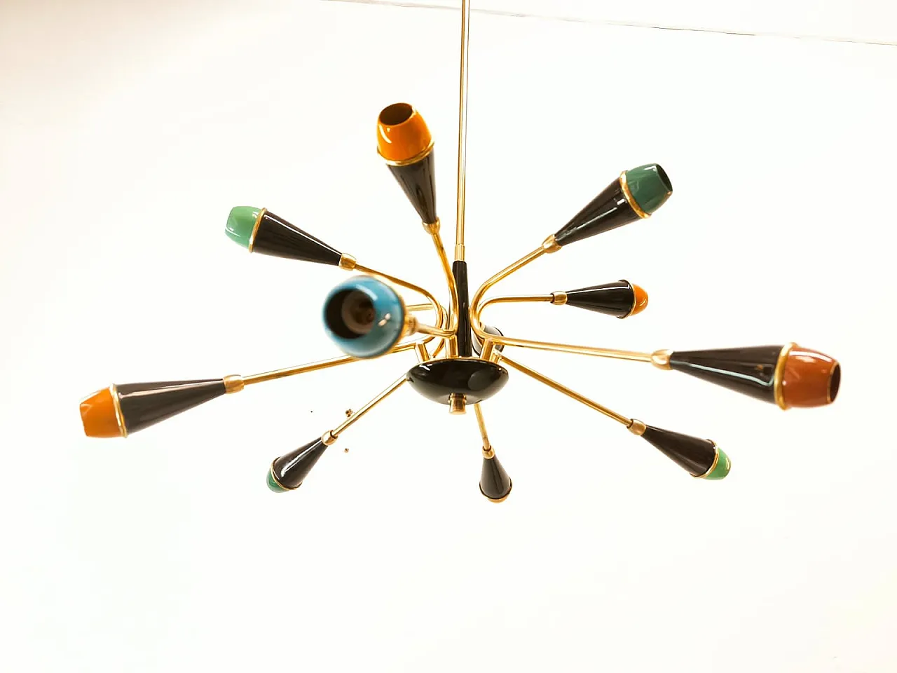 Mid-Century Sputnik 12-light chandelier, anni '50 9