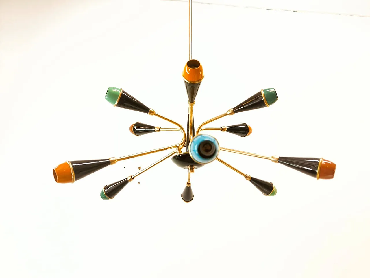 Mid-Century Sputnik 12-light chandelier, anni '50 10