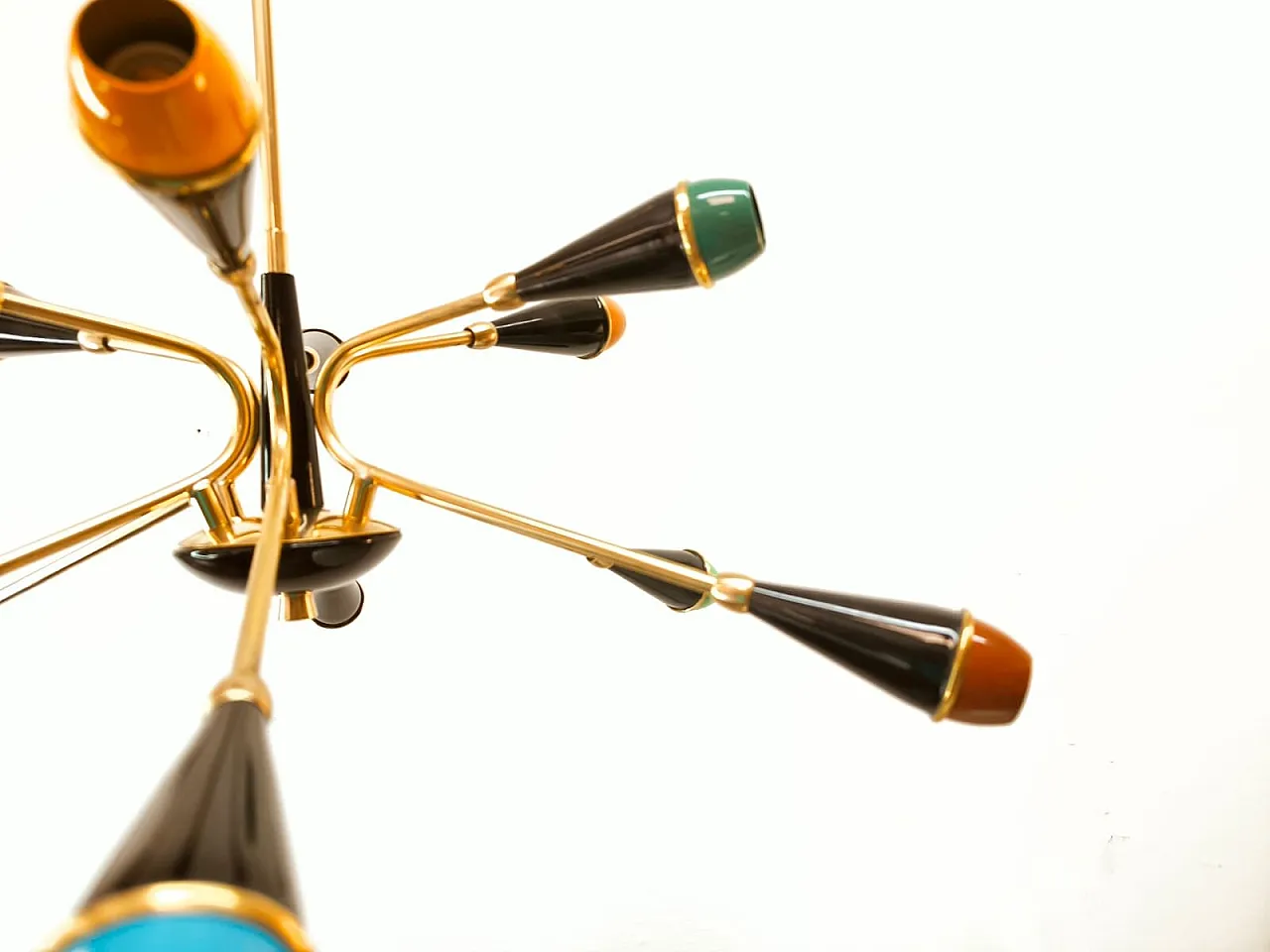 Mid-Century Sputnik 12-light chandelier, anni '50 13