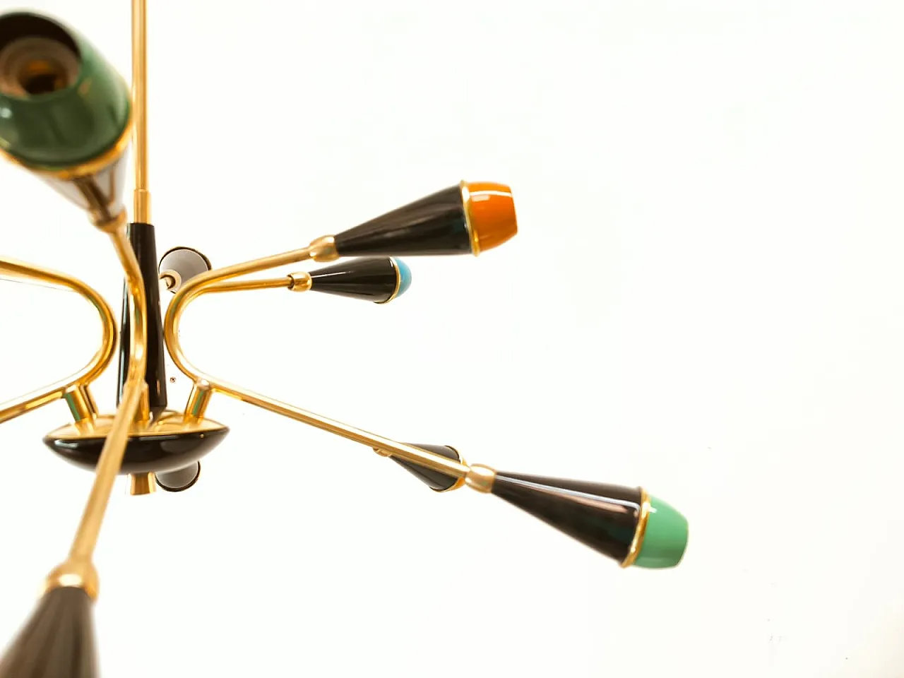 Mid-Century Sputnik 12-light chandelier, anni '50 14