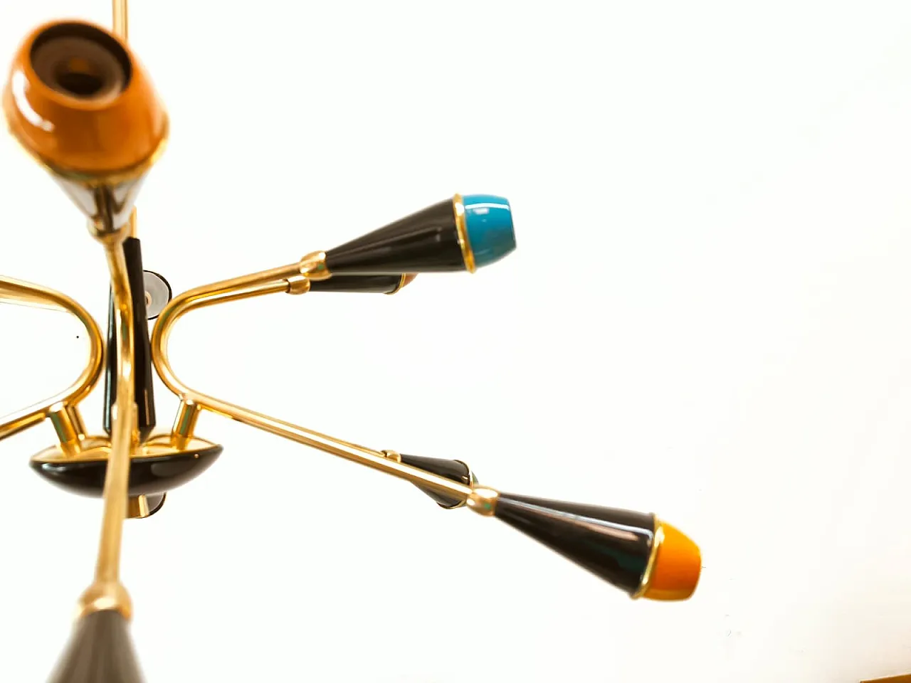Mid-Century Sputnik 12-light chandelier, anni '50 15