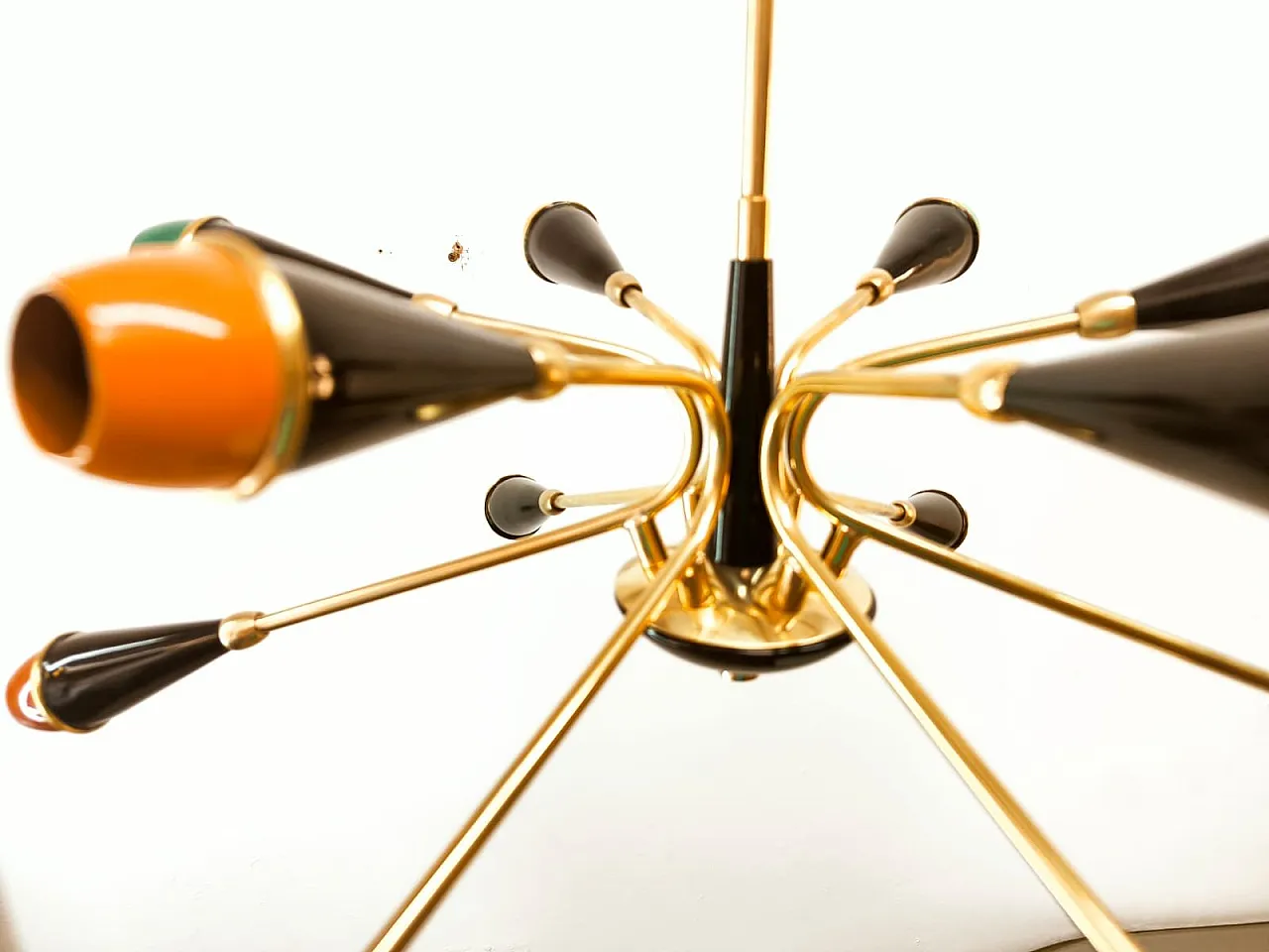 Mid-Century Sputnik 12-light chandelier, anni '50 17