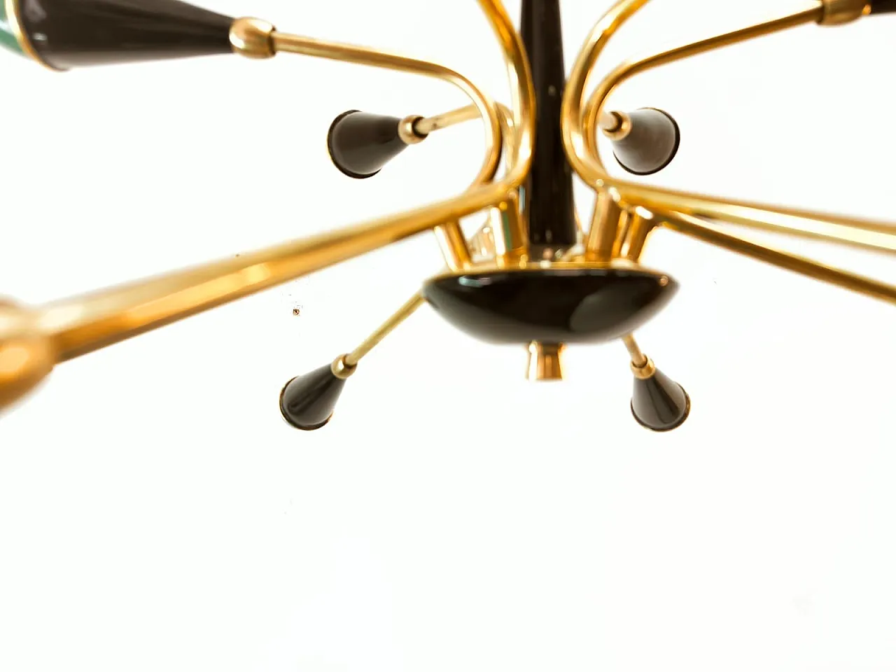 Mid-Century Sputnik 12-light chandelier, anni '50 18