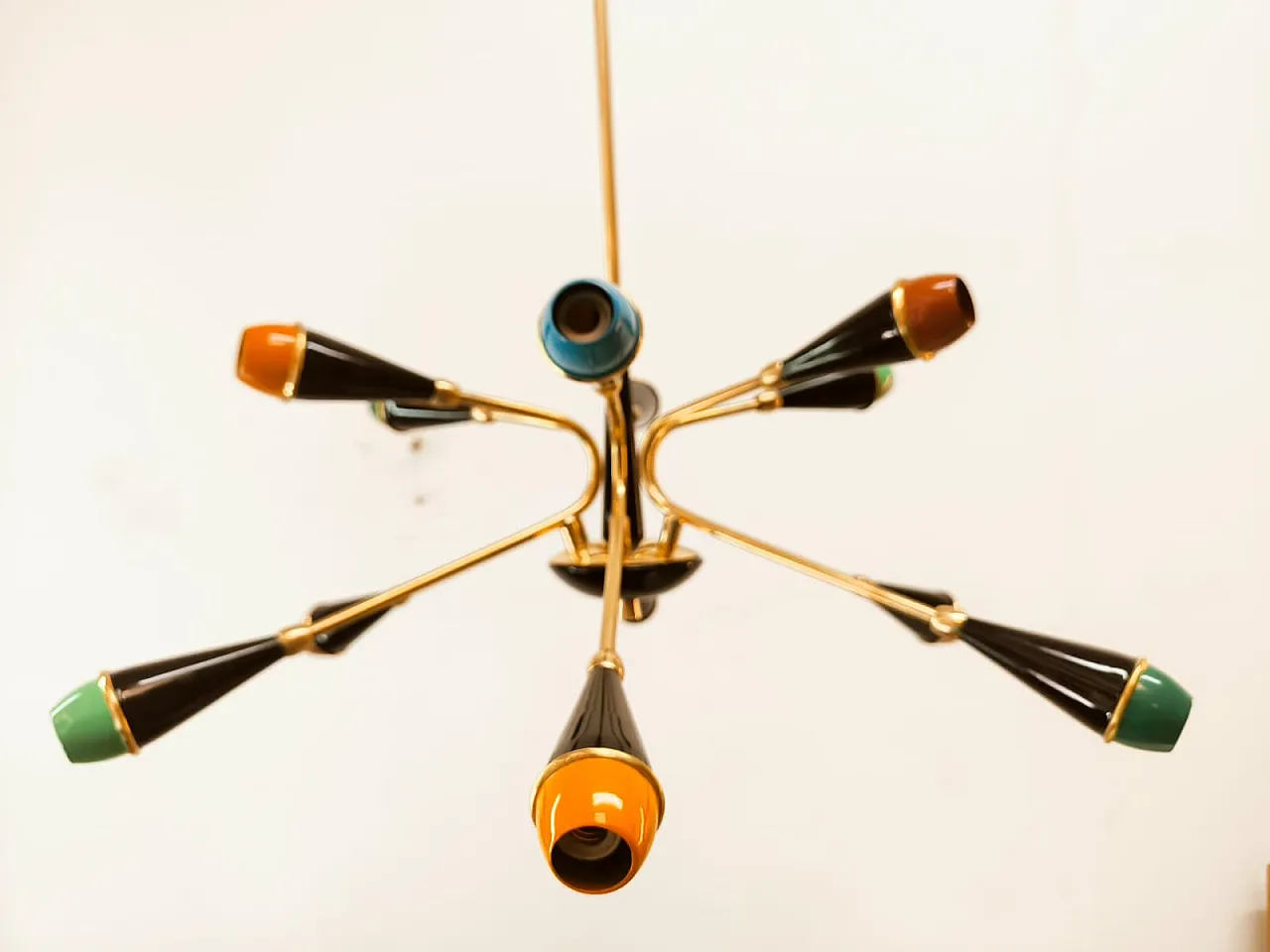 Mid-Century Sputnik 12-light chandelier, anni '50 22