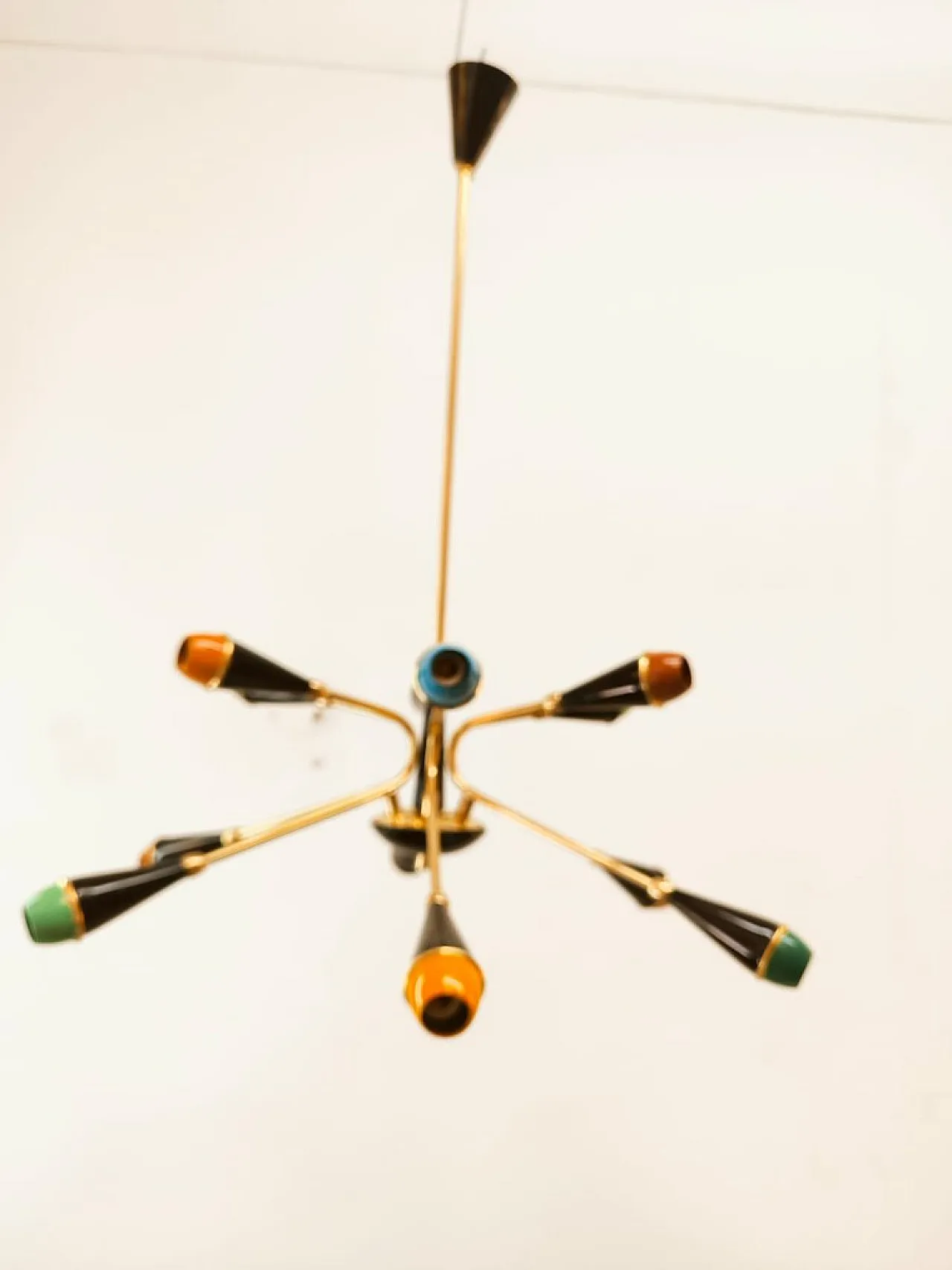 Mid-Century Sputnik 12-light chandelier, anni '50 24