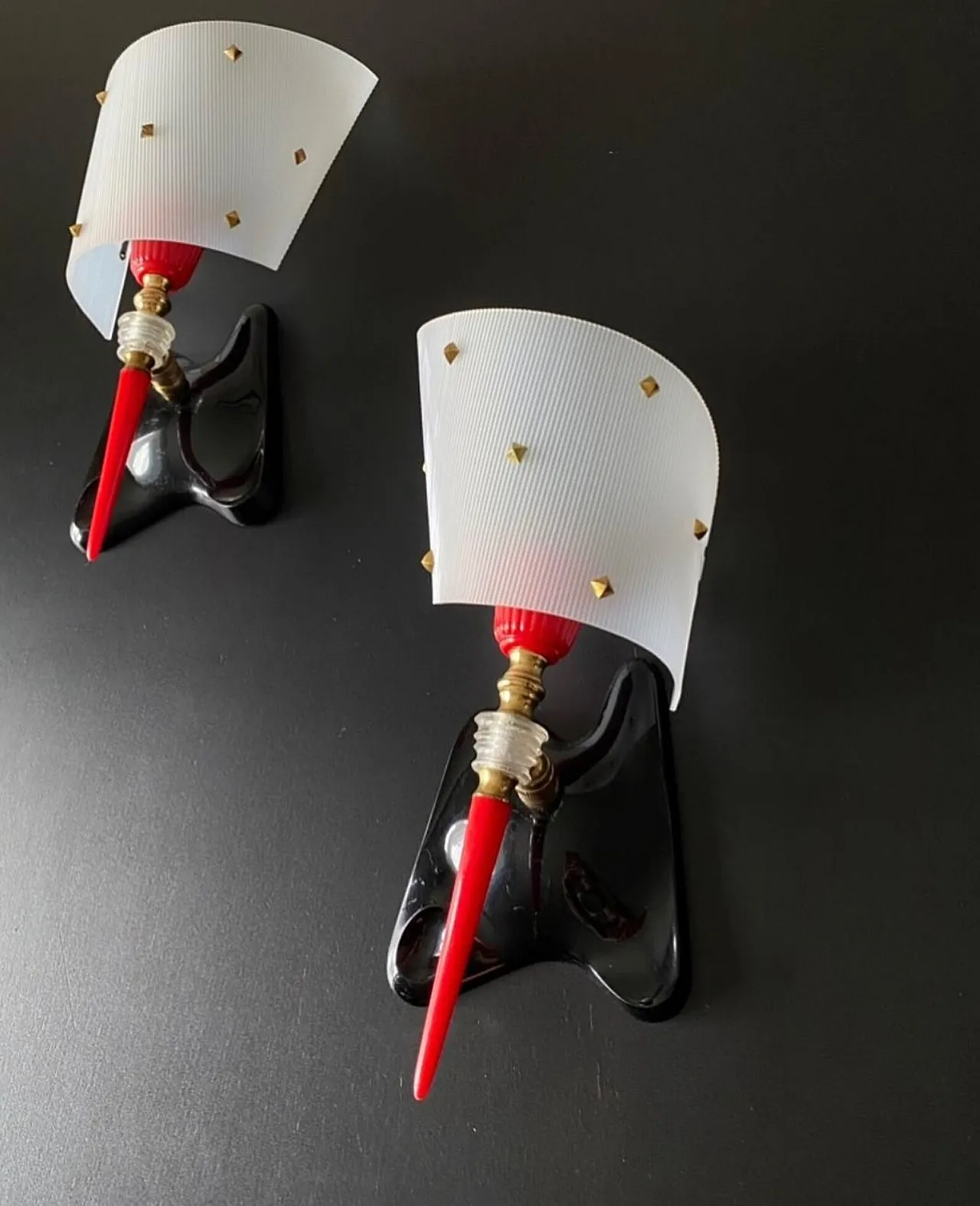 Pair of wall sconces by Pierre Guariche, 1950s 2