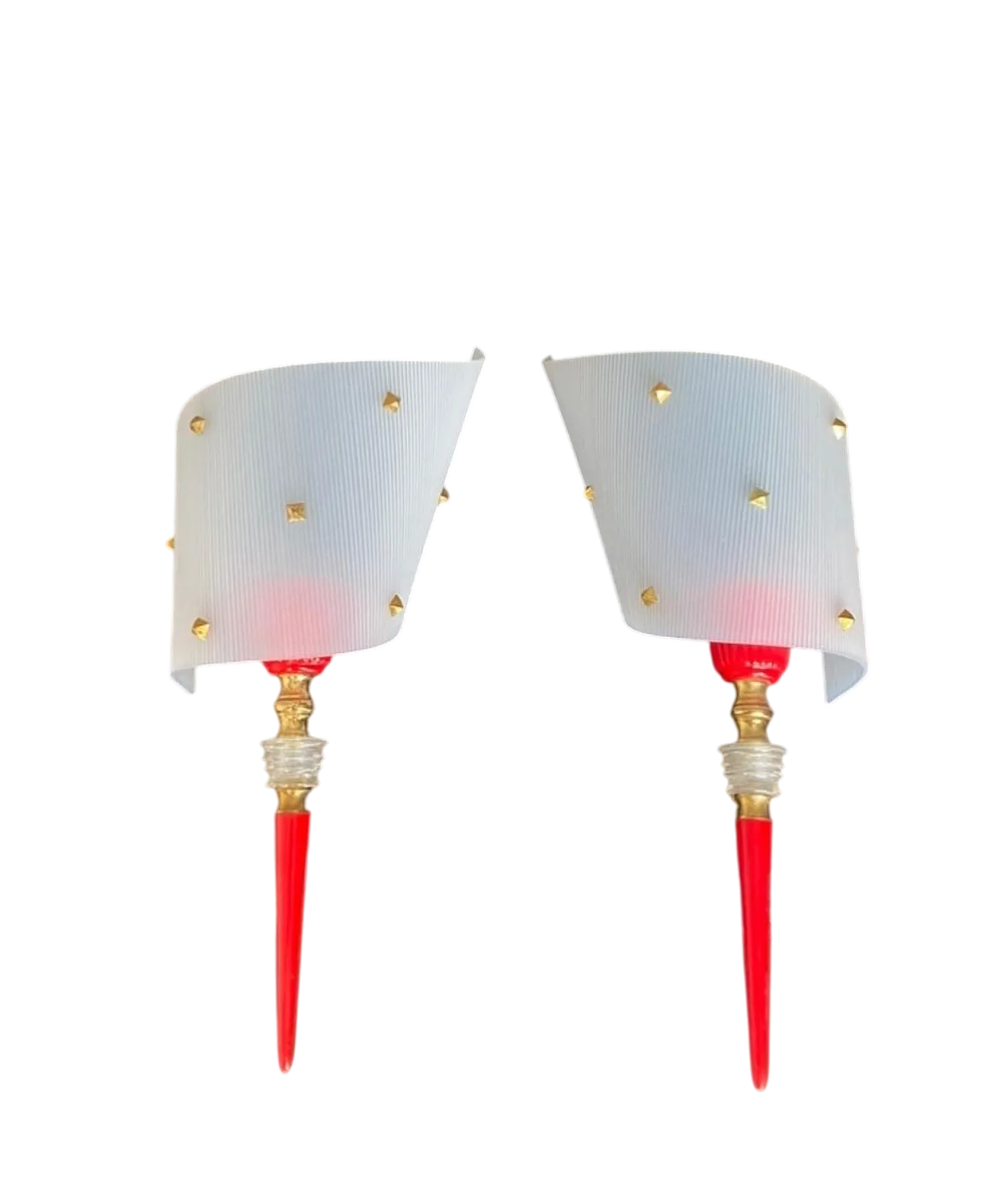 Pair of wall sconces by Pierre Guariche, 1950s 10