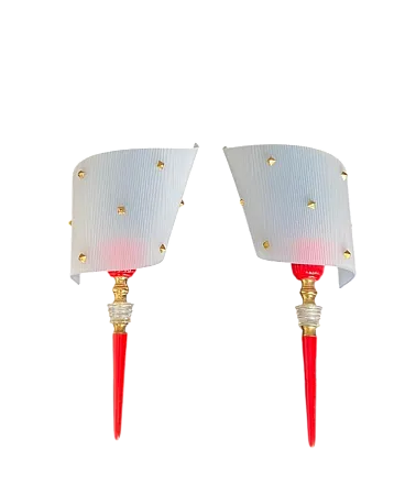 Pair of wall sconces by Pierre Guariche, 1950s