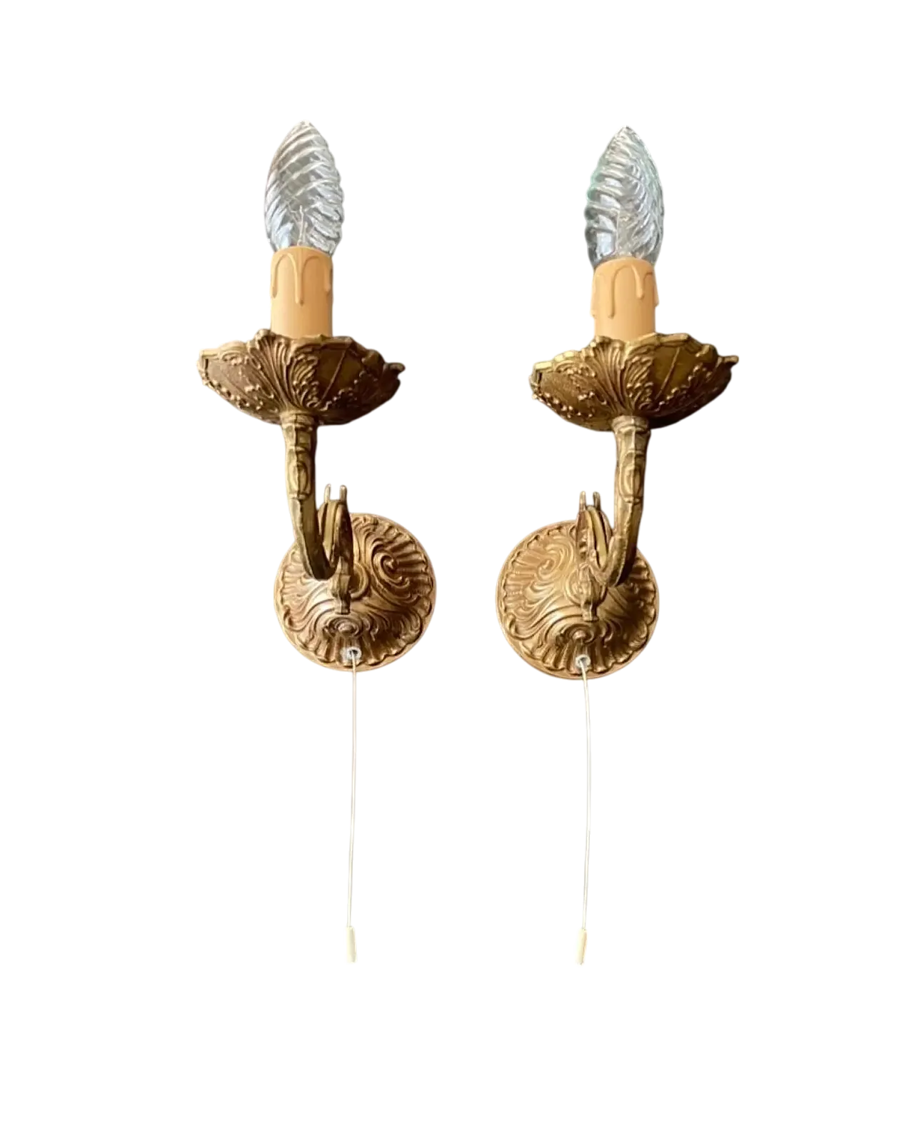 Pair of appliques in brass, 1960s 13