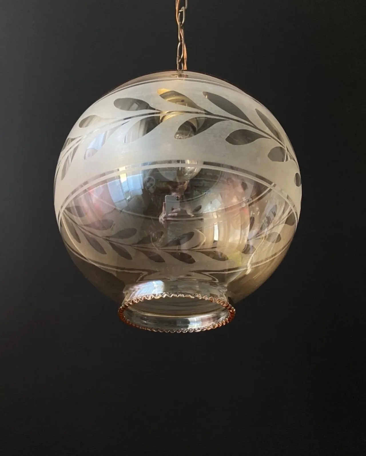Chandelier in glass with sphere shape, 1960s 6