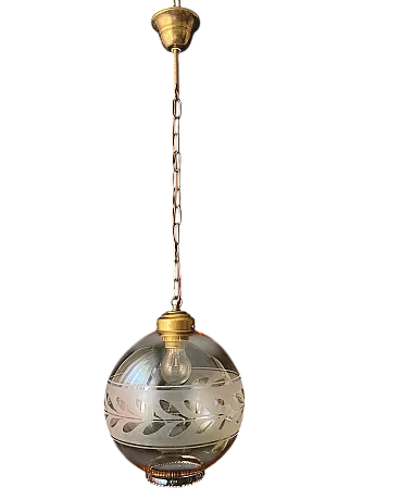 Chandelier in glass with sphere shape, 1960s