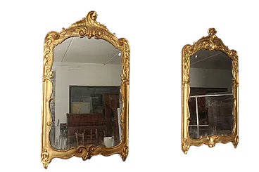 Coppia di specchiere Luigi XVI oro zecchino, 1750
