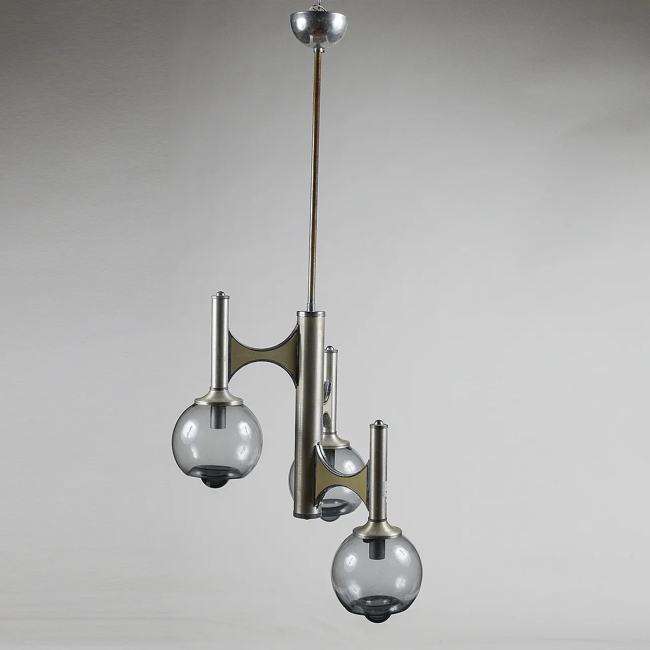 Mazzega-style three-light chandelier, late 20th century 2