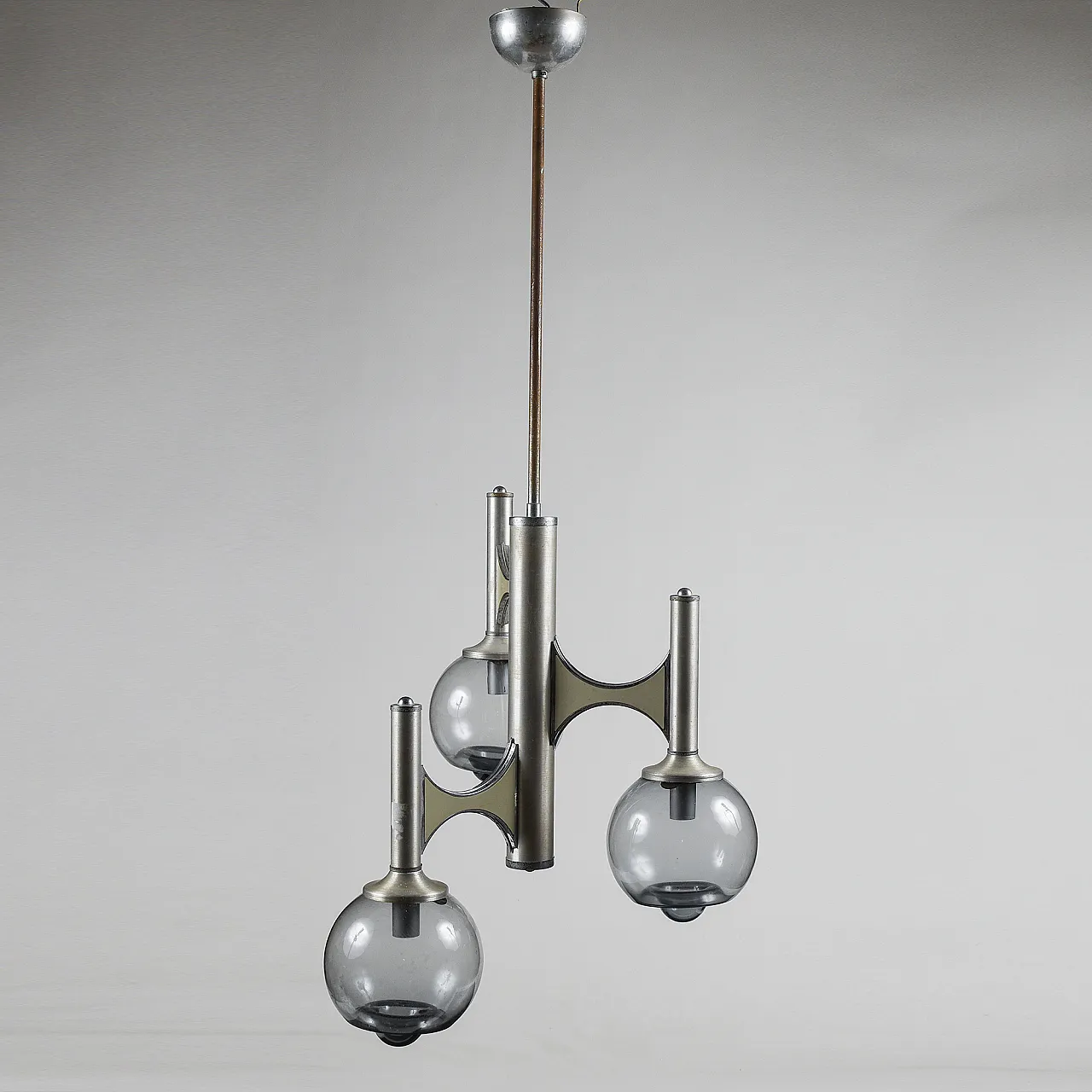 Mazzega-style three-light chandelier, late 20th century 3