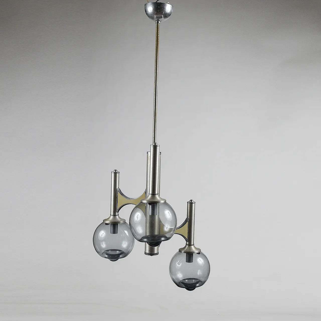 Mazzega-style three-light chandelier, late 20th century 4