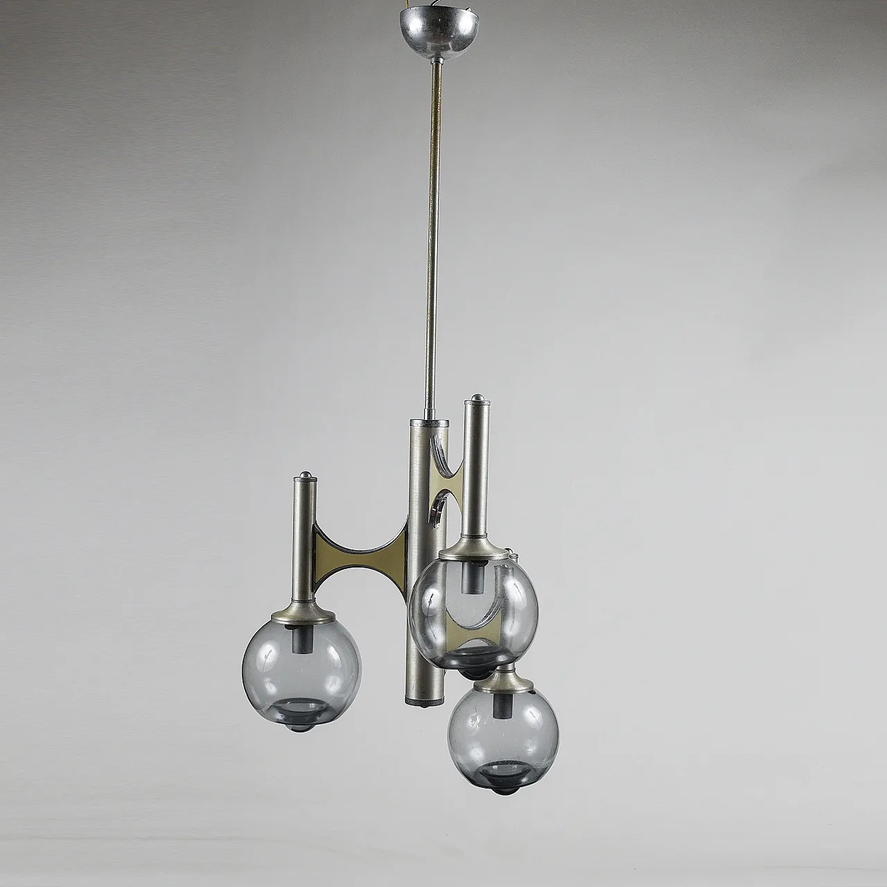 Mazzega-style three-light chandelier, late 20th century 5