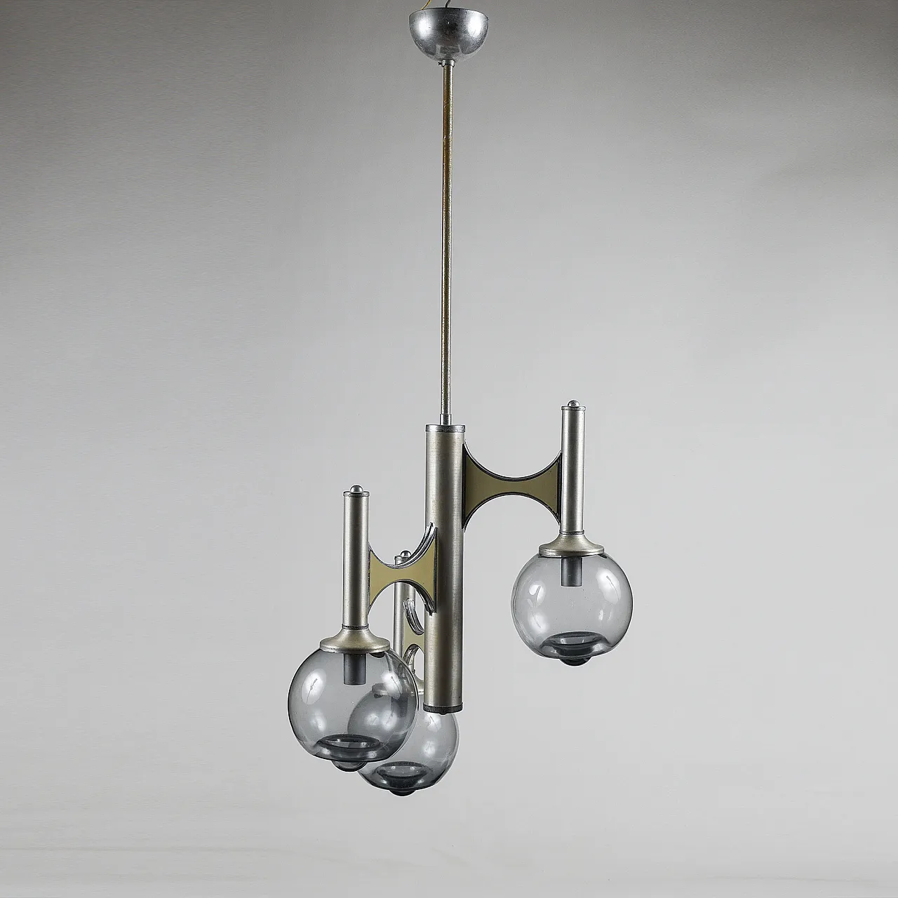 Mazzega-style three-light chandelier, late 20th century 6