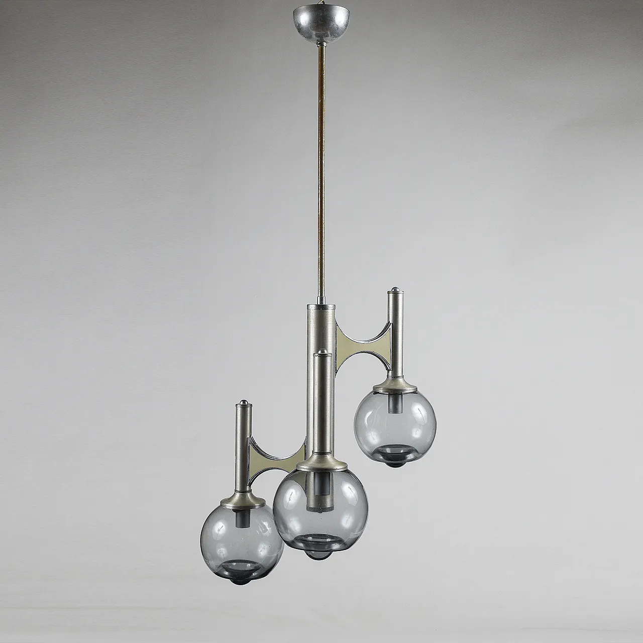 Mazzega-style three-light chandelier, late 20th century 7
