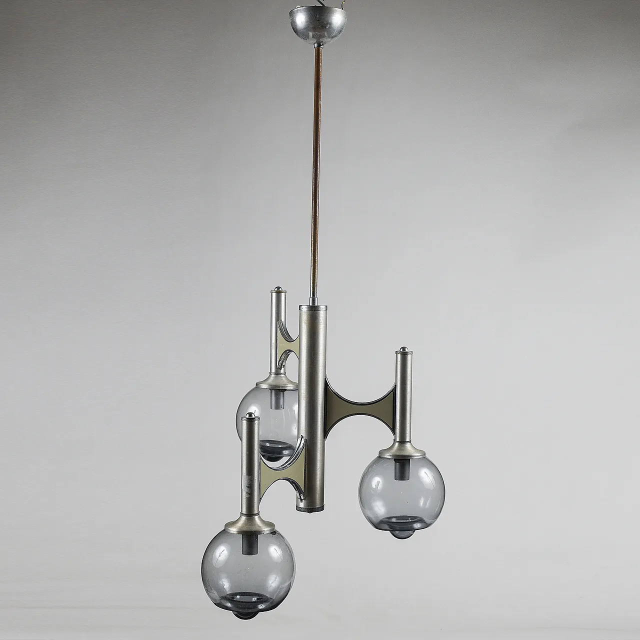 Mazzega-style three-light chandelier, late 20th century 8