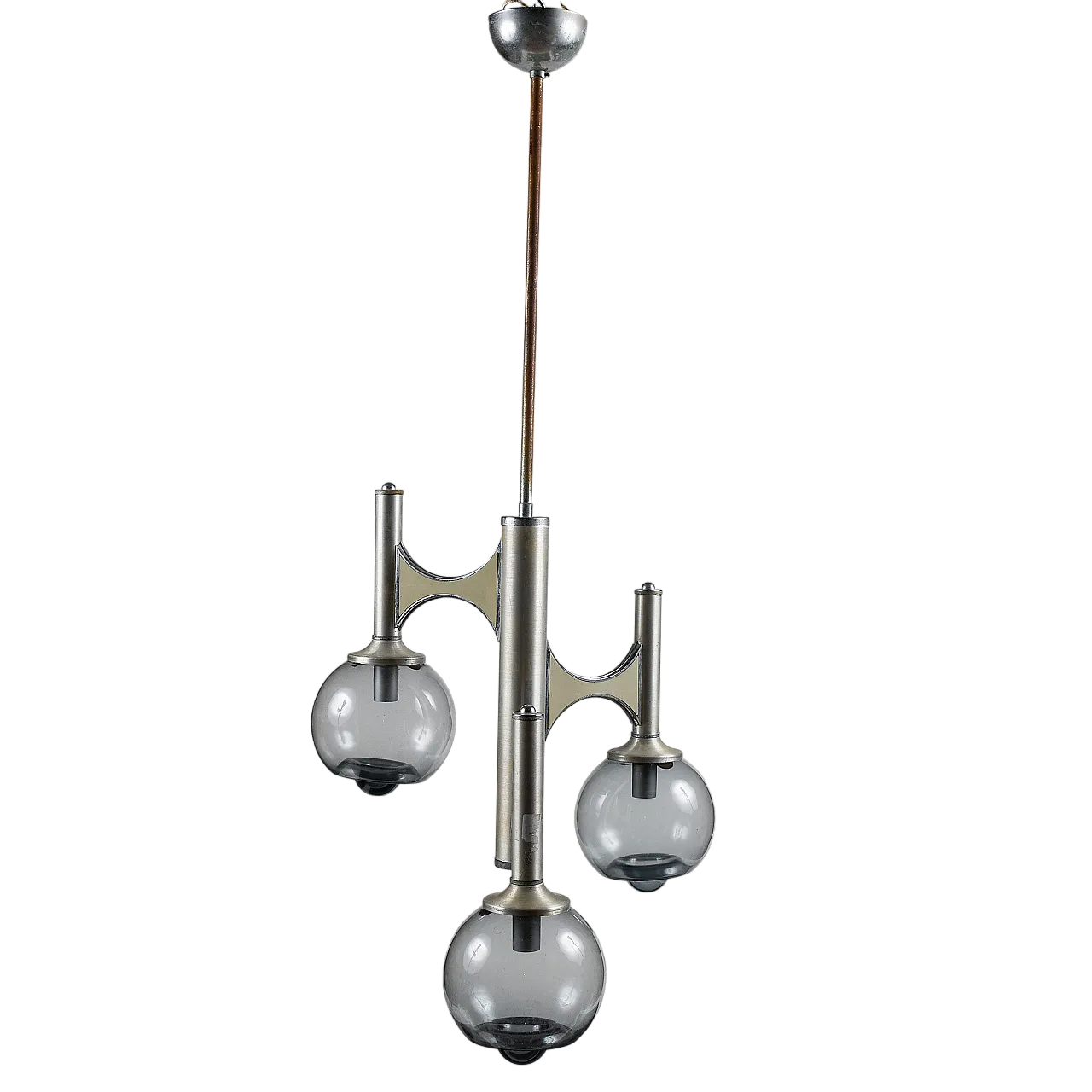 Mazzega-style three-light chandelier, late 20th century 9