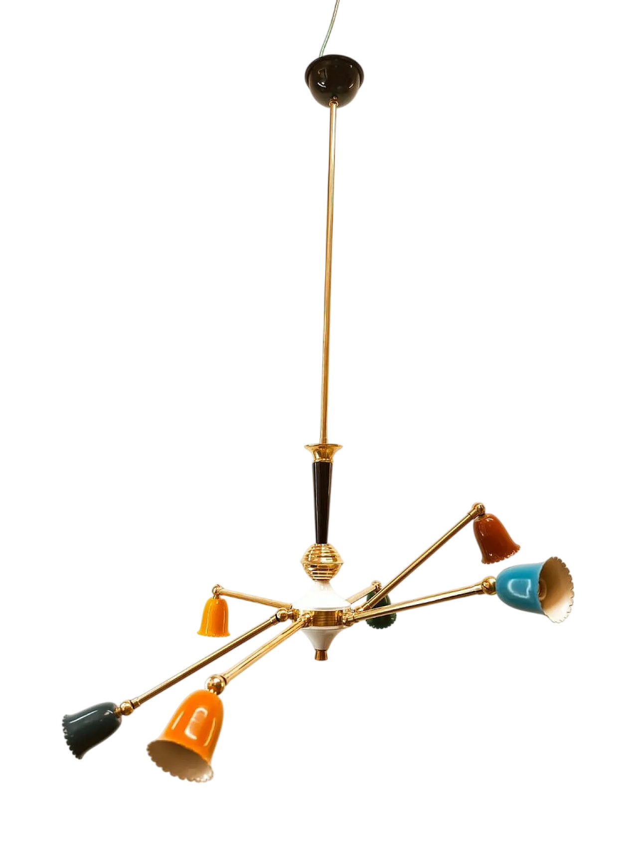 Lampada da soffitto Sputnik Mid-Century a 6 luci, anni '60 18