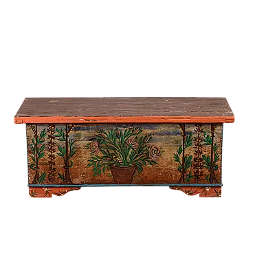Painted case in spruce, early 20th century