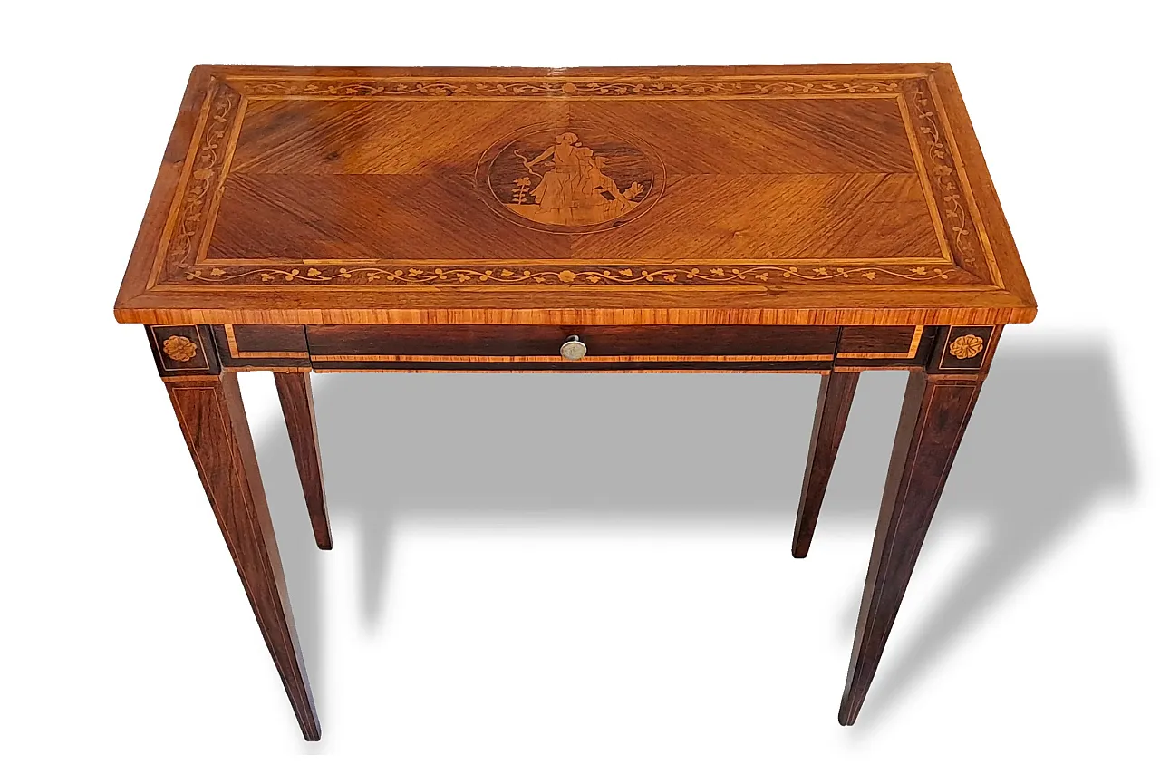 Small inlaid desk Louis XVI, Lombardy, 18th century 1