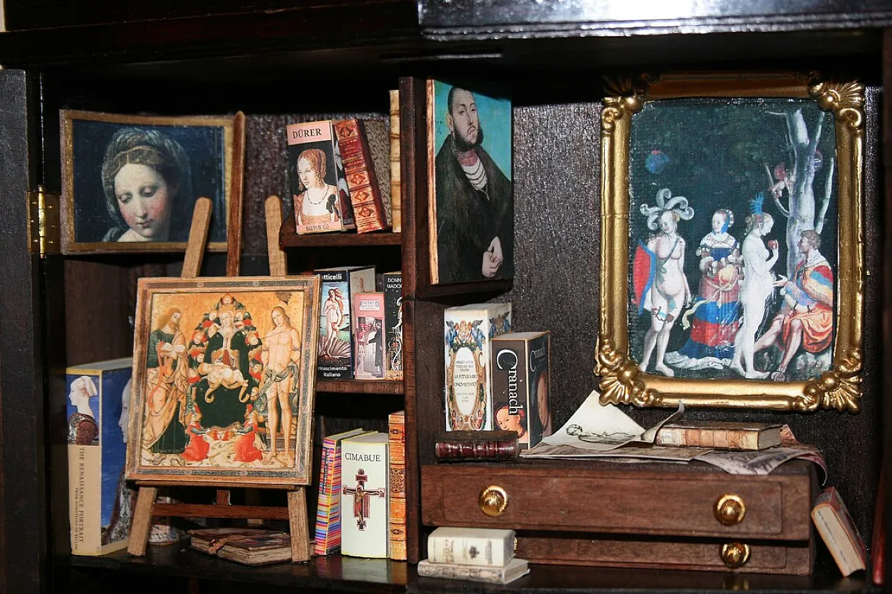 Biblioteca in miniatura/arte in scatola, 2000 3