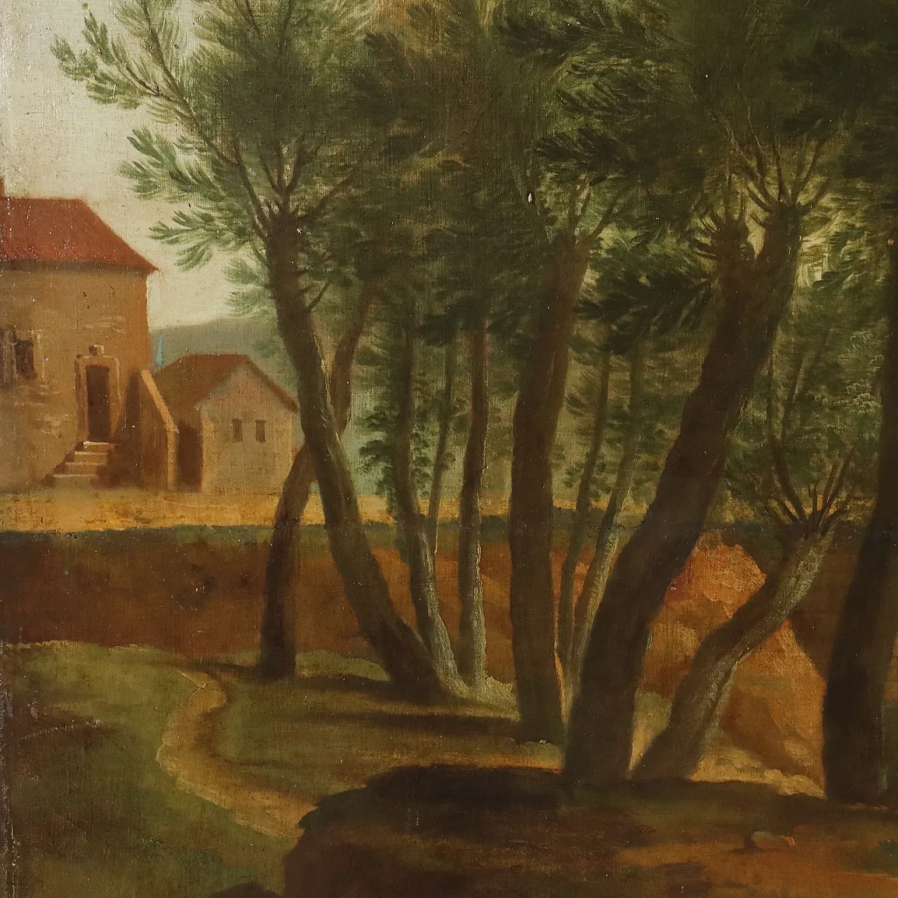 Paesaggio con Figure, olio su tela, '800 9