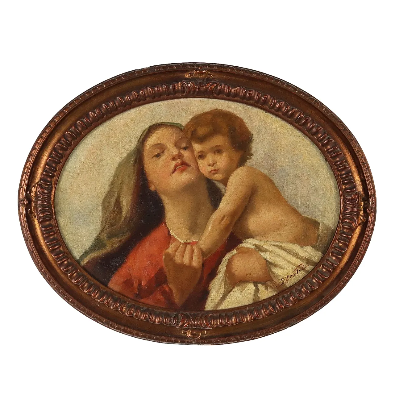 Madonna con Bambino, olio su tela, '800 1