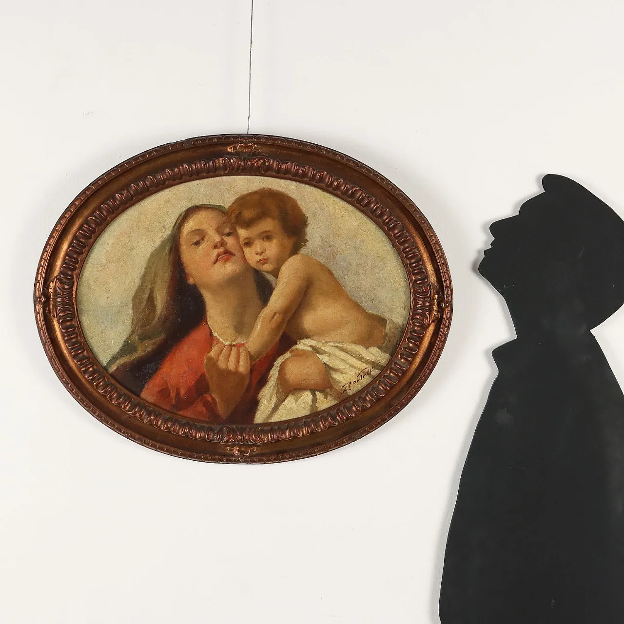 Madonna con Bambino, olio su tela, '800 2