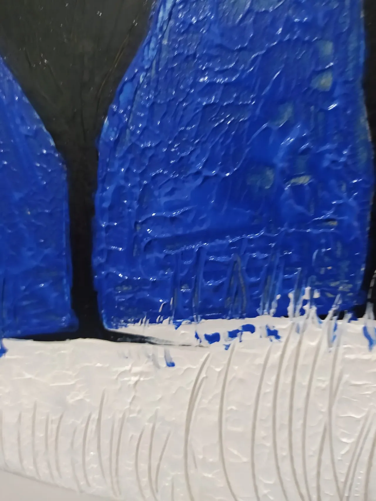 Tribute to Schifano painting spampinated metaphysical 5