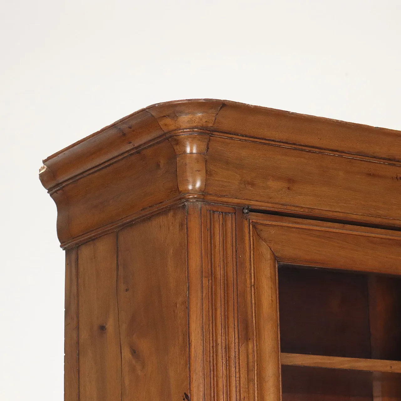 Louis Philippe bookcase buffet in walnut Italy, 20th century 4