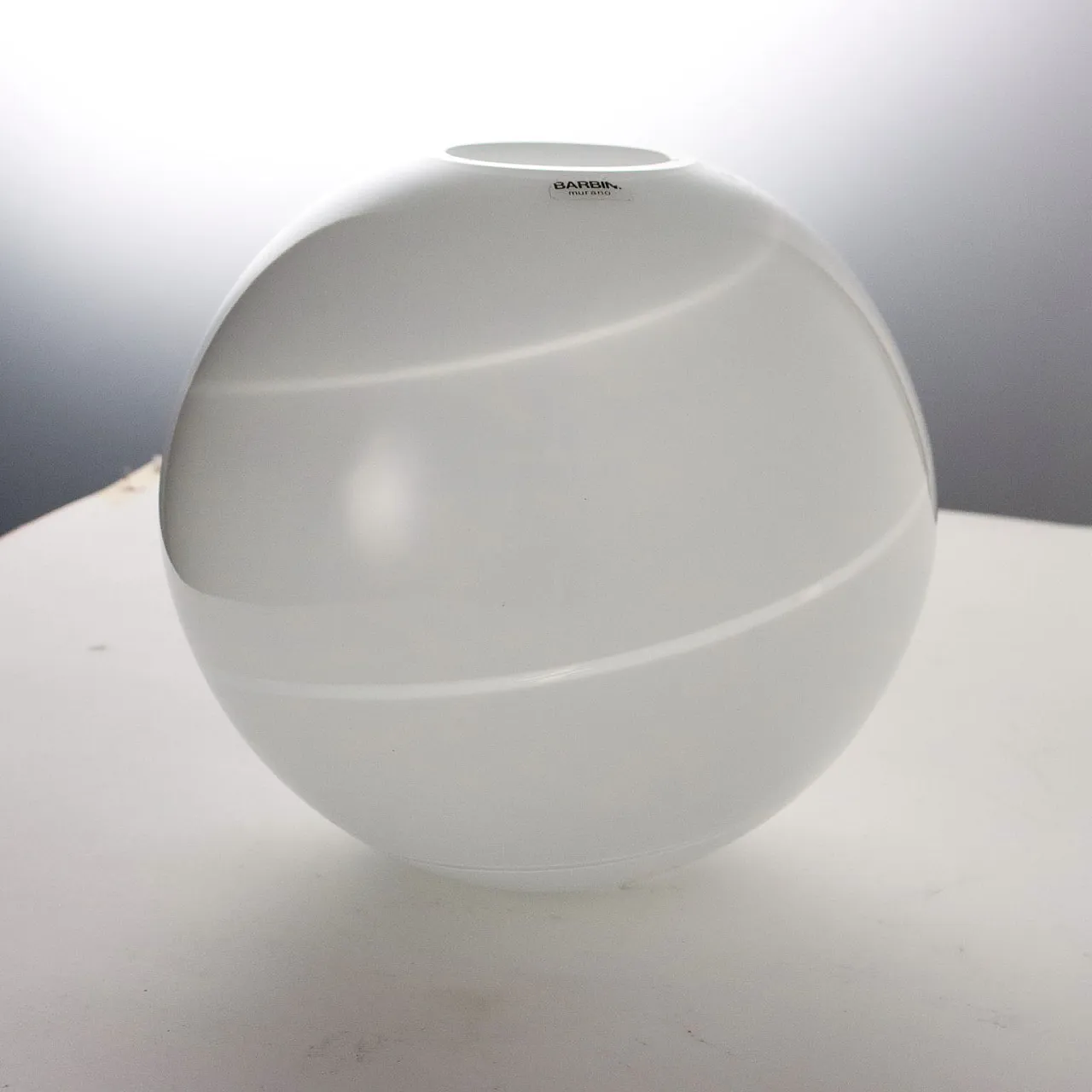 Pair of bowl and spherical vase in Murano glass by Barbini, 1970s 7