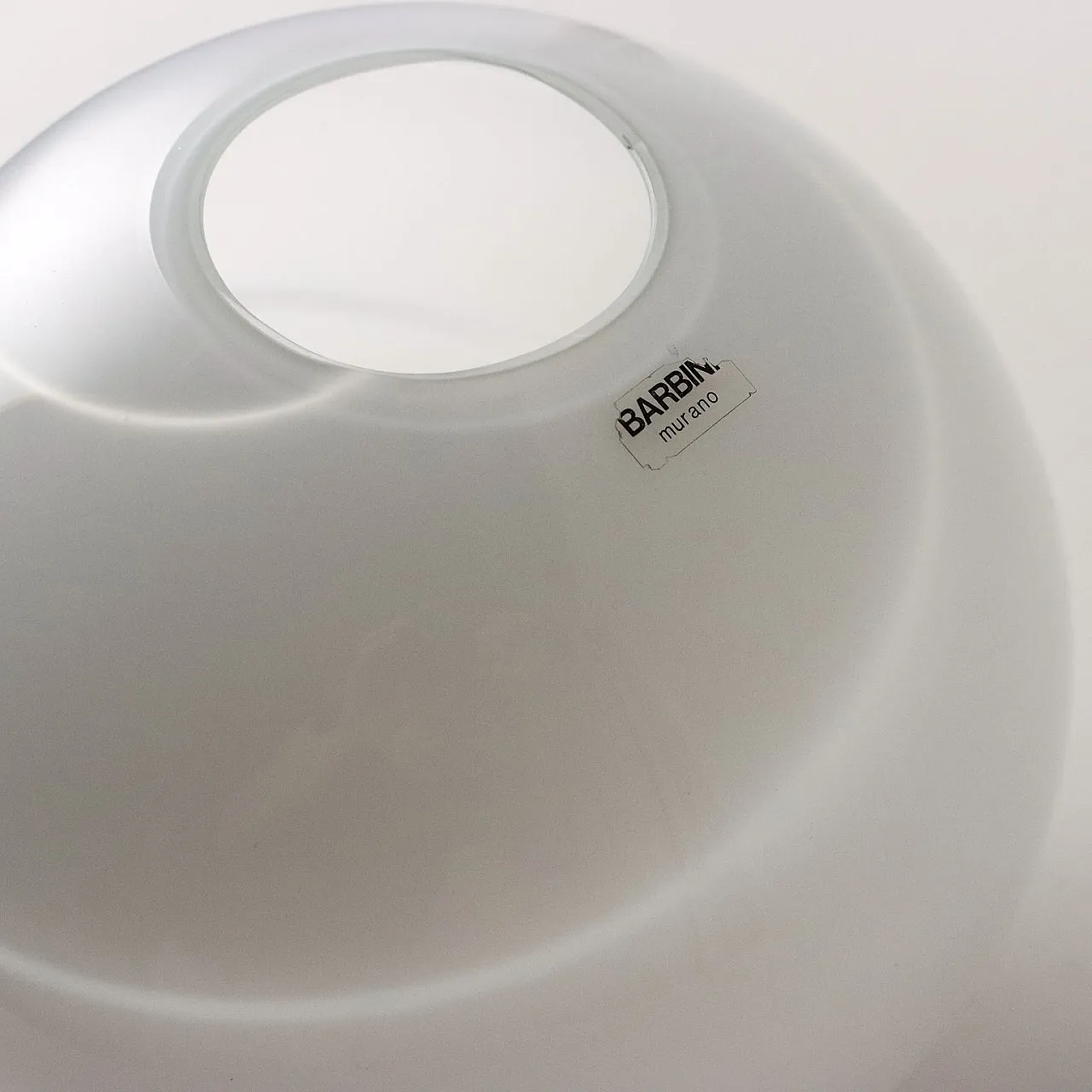 Pair of bowl and spherical vase in Murano glass by Barbini, 1970s 8