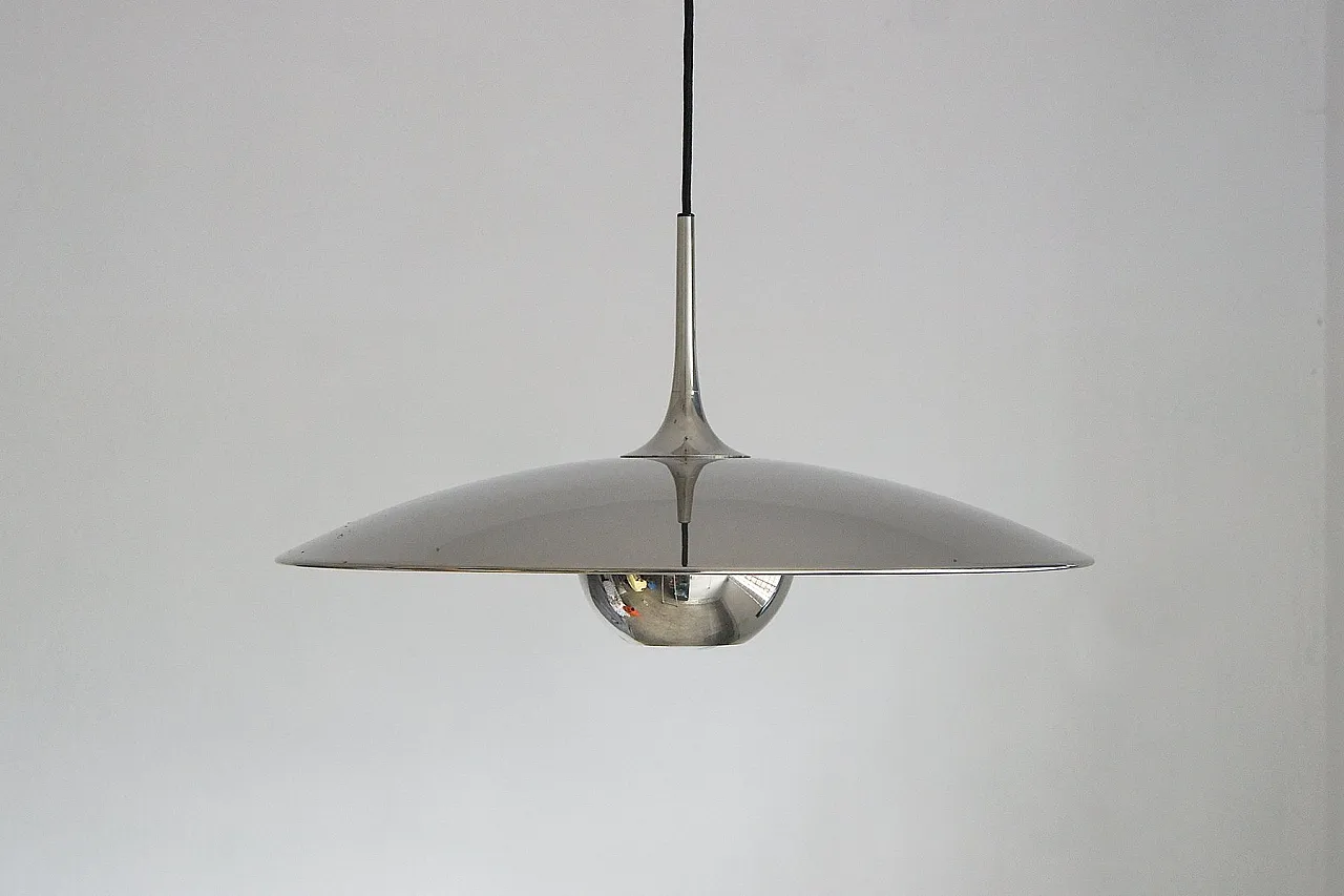 Lampada Onos 55 Counterbalance in argento di Florian Schulz, anni '70 3
