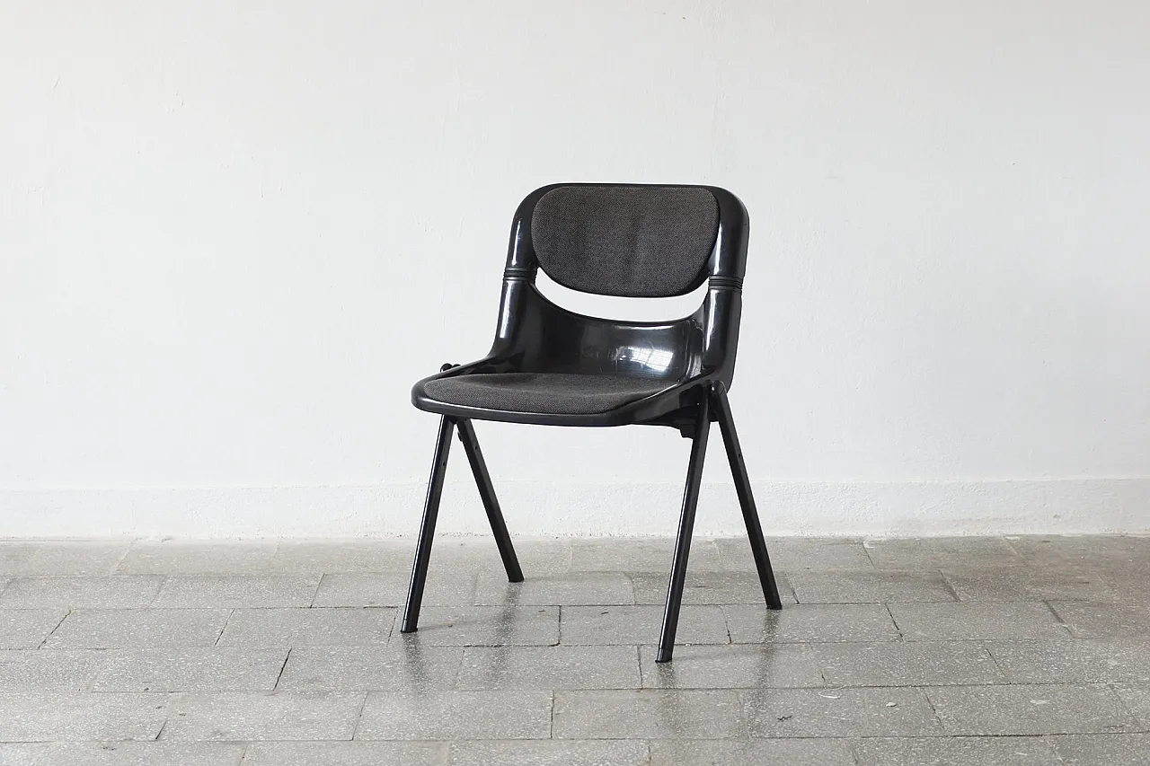 Black dorsal chair by G. Piretti & E. Ambas, 1980s 1