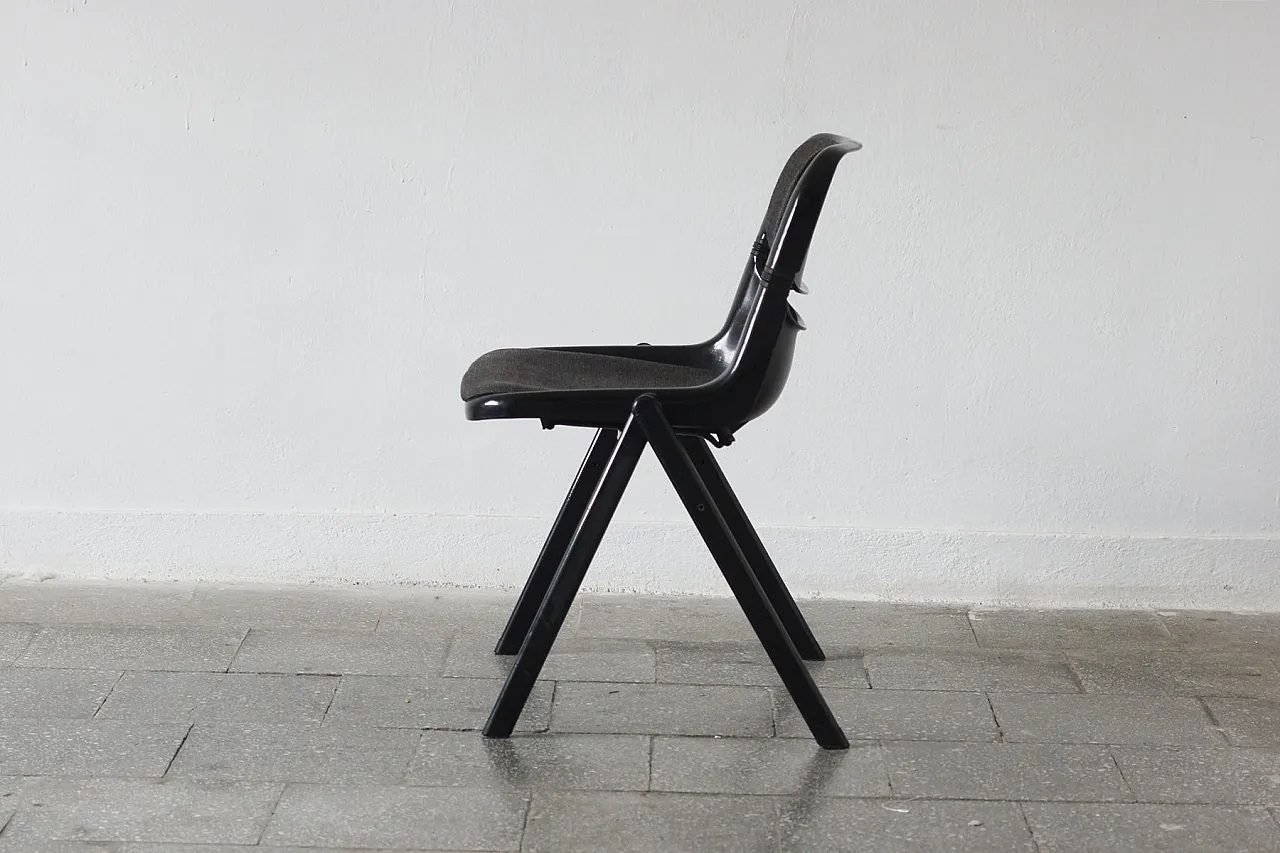 Black dorsal chair by G. Piretti & E. Ambas, 1980s 2