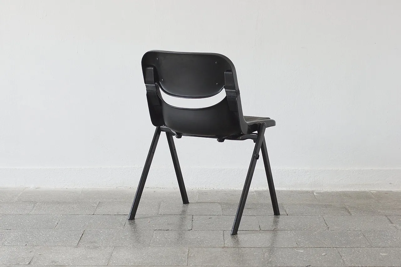 Black dorsal chair by G. Piretti & E. Ambas, 1980s 3