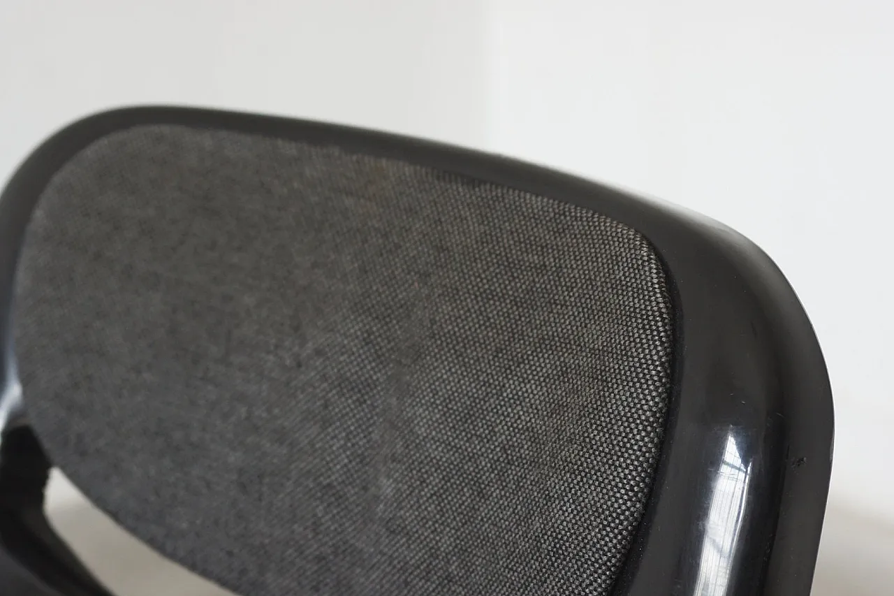 Black dorsal chair by G. Piretti & E. Ambas, 1980s 4