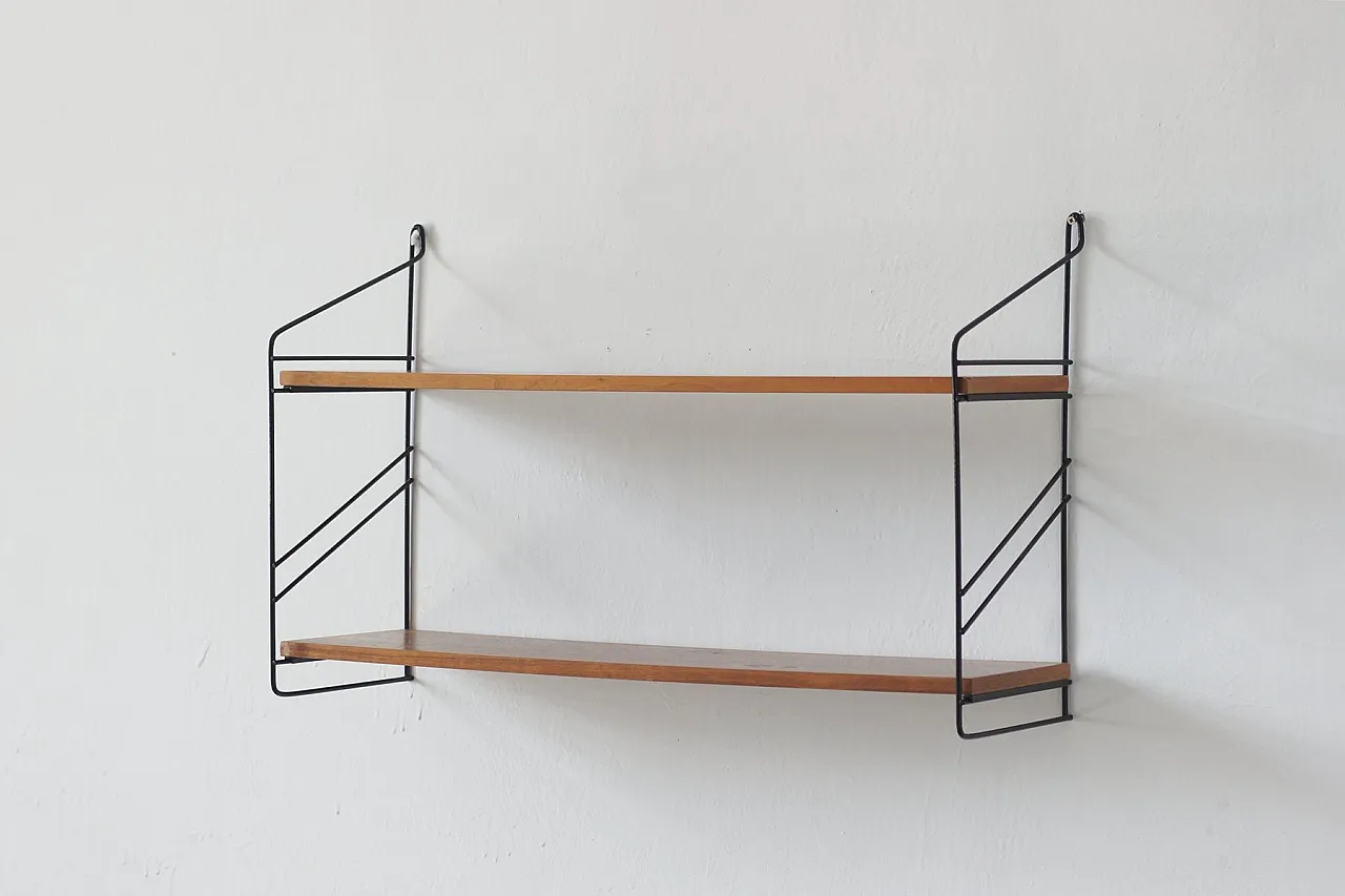 Teak shelf wall system by Kajsa & Nils Nisse Strinning, 1960s 1