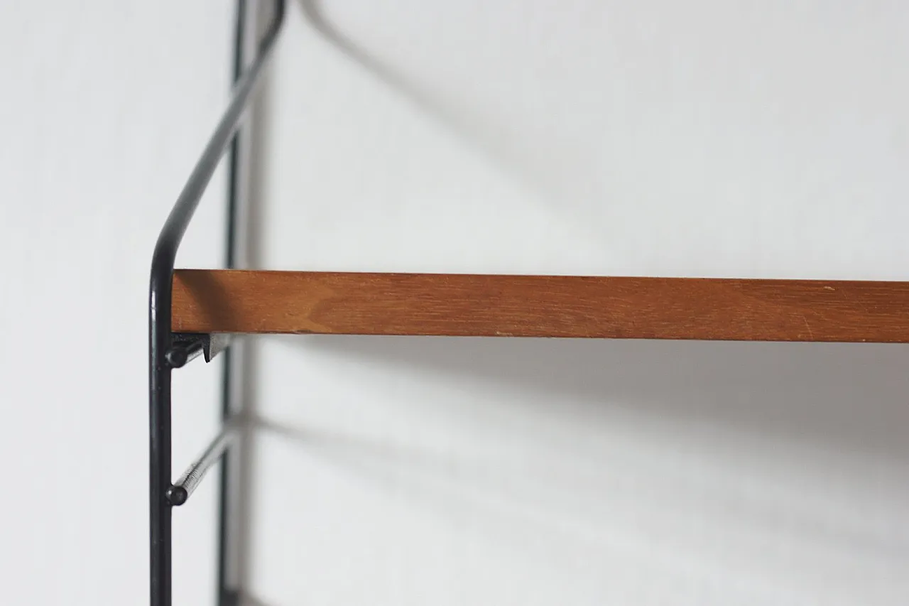 Teak shelf wall system by Kajsa & Nils Nisse Strinning, 1960s 4