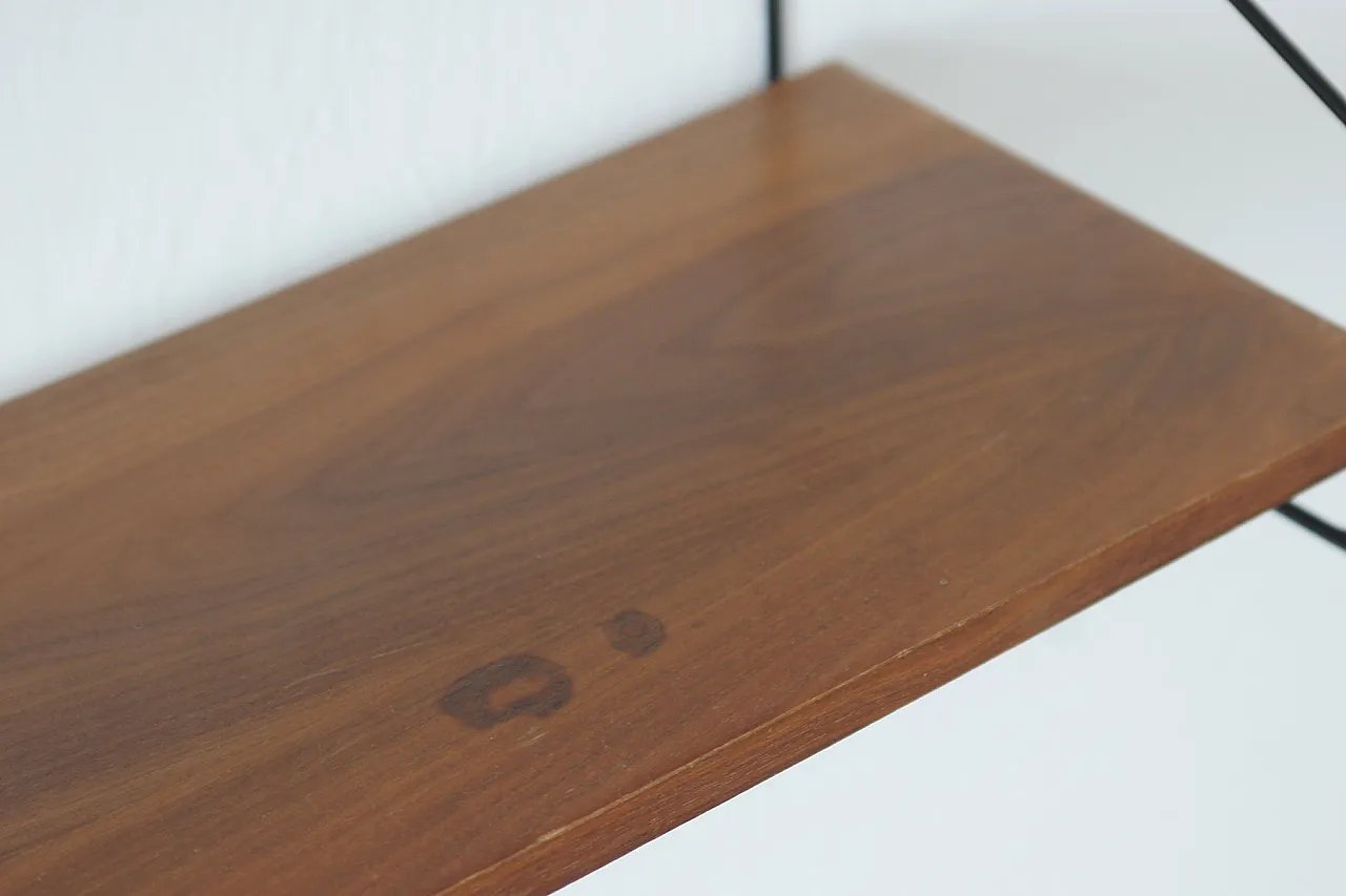 Teak shelf wall system by Kajsa & Nils Nisse Strinning, 1960s 5