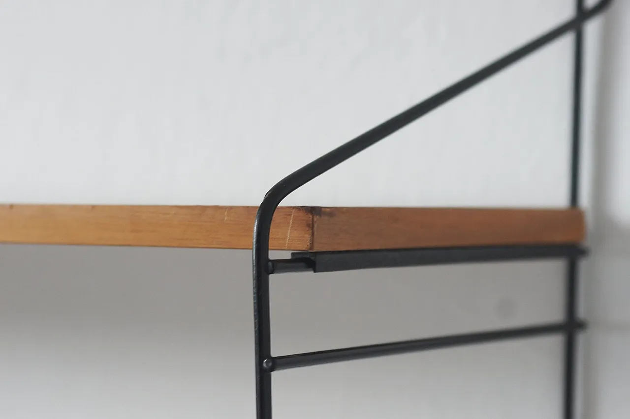 Teak shelf wall system by Kajsa & Nils Nisse Strinning, 1960s 6