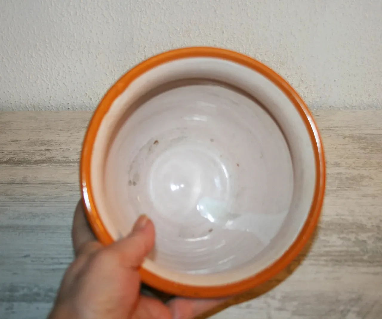 Ceramic plant holder with grotesques, Blu BMC, 1960s 4