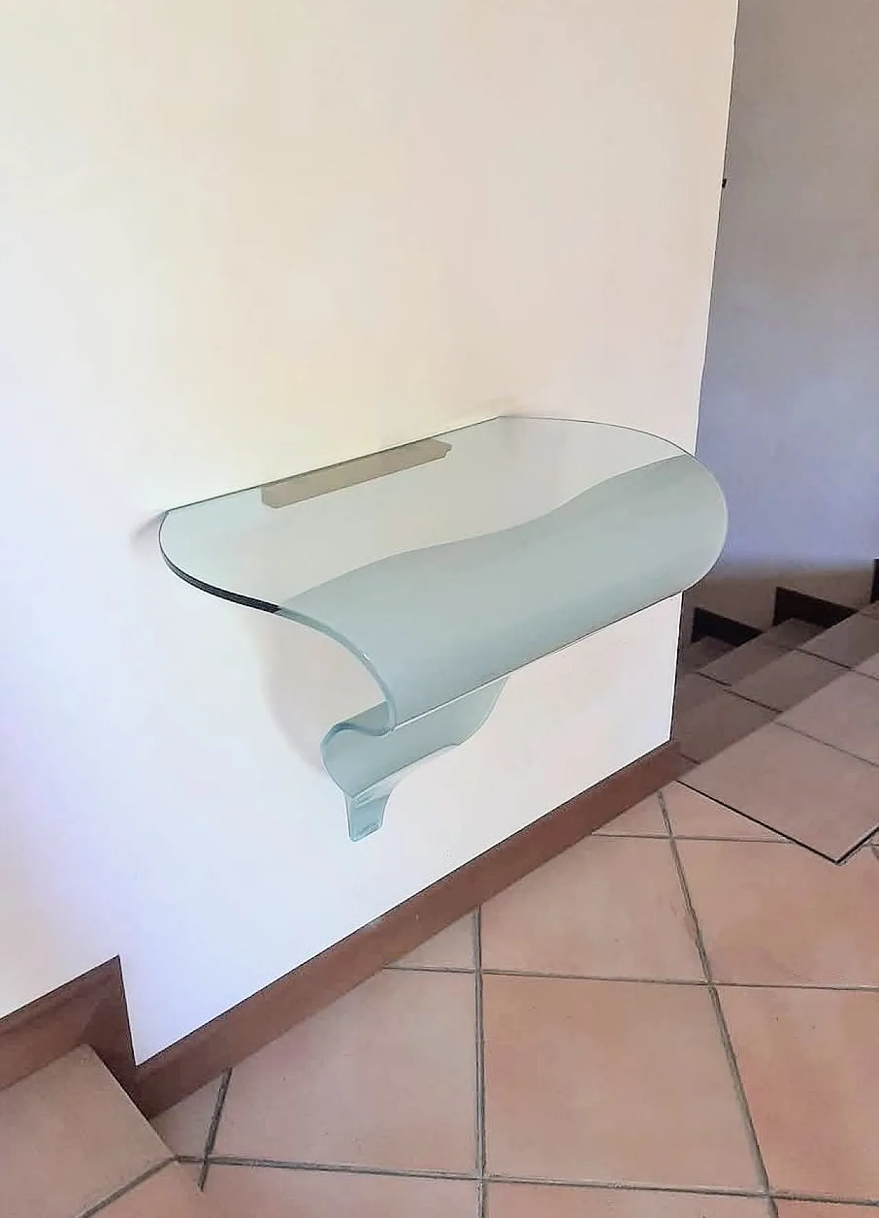 Onda console by Nanda Vigo in crystal, 80s 2