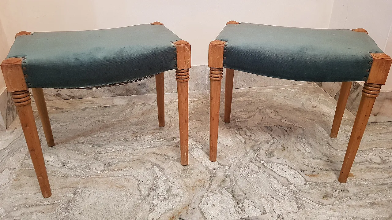 Pair of sticks the wood and velvet, 30s 2