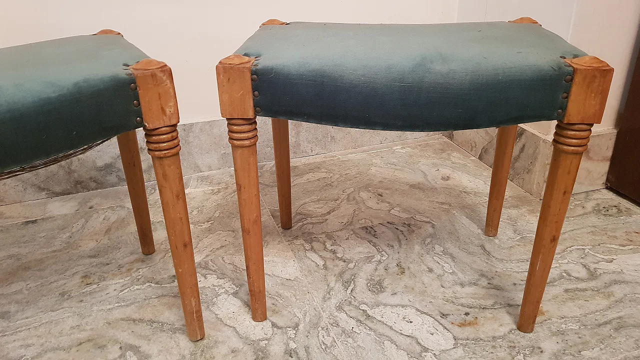 Pair of sticks the wood and velvet, 30s 4