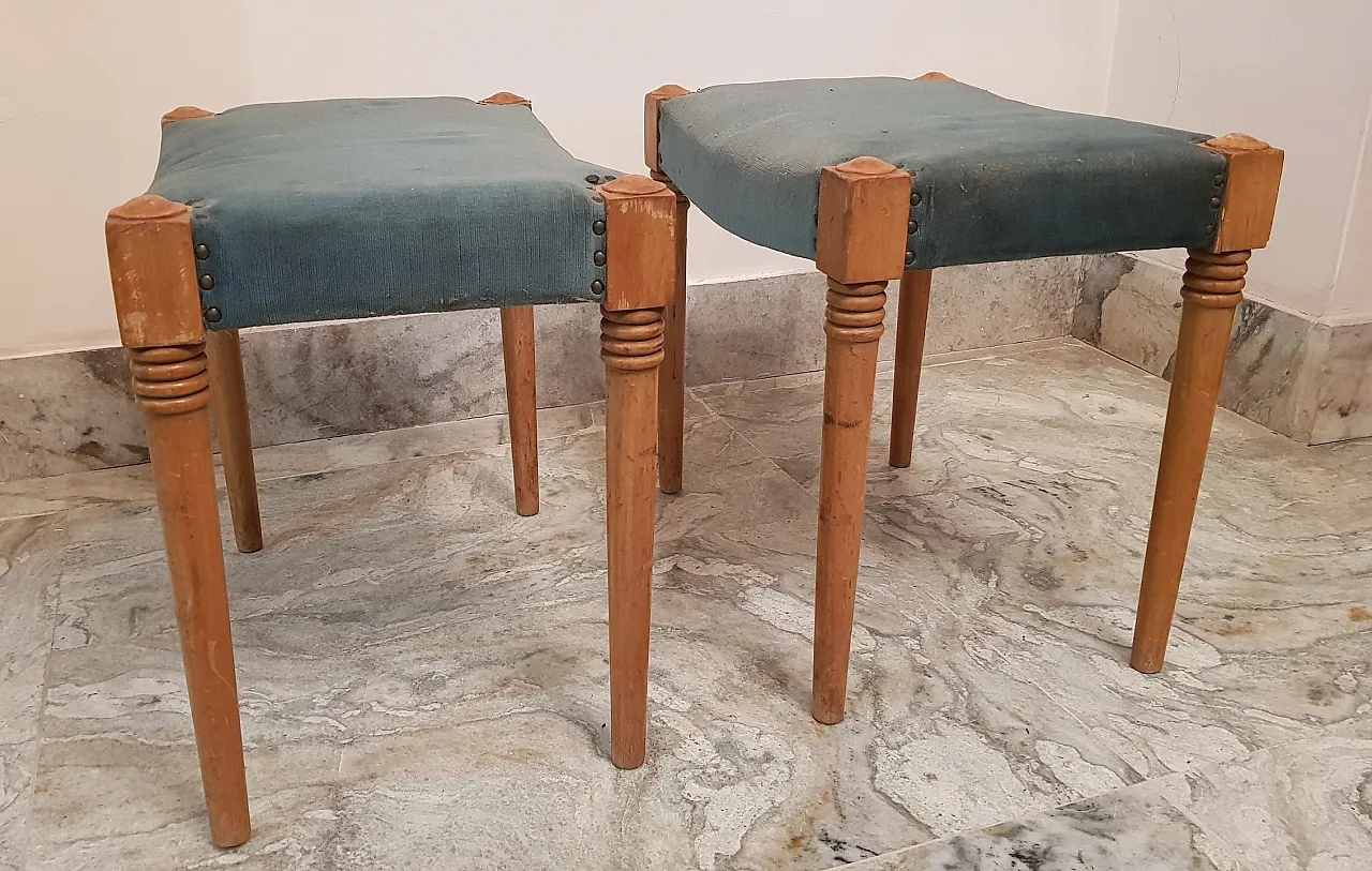 Pair of sticks the wood and velvet, 30s 8